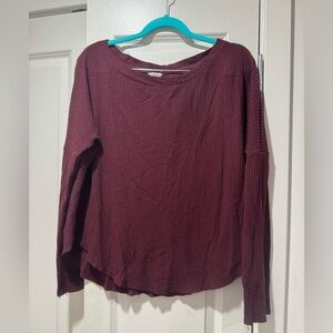 Aeropostale Burgundy Long Sleeve Top